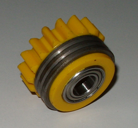 Подающий ролик, 1.6/1.6 (L) с шариковым подшипником, жёлтый, Kemppi, 3141120